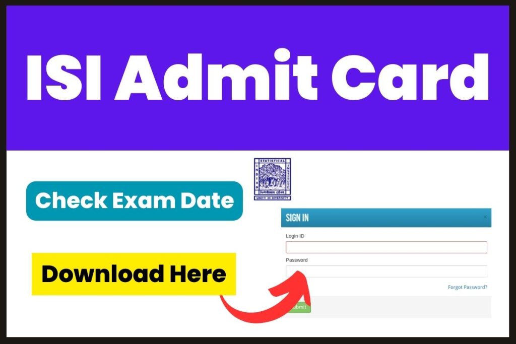 ISI Admit Card 2023