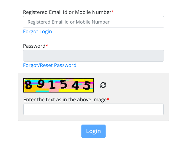 MPSC Group A and B Login Window