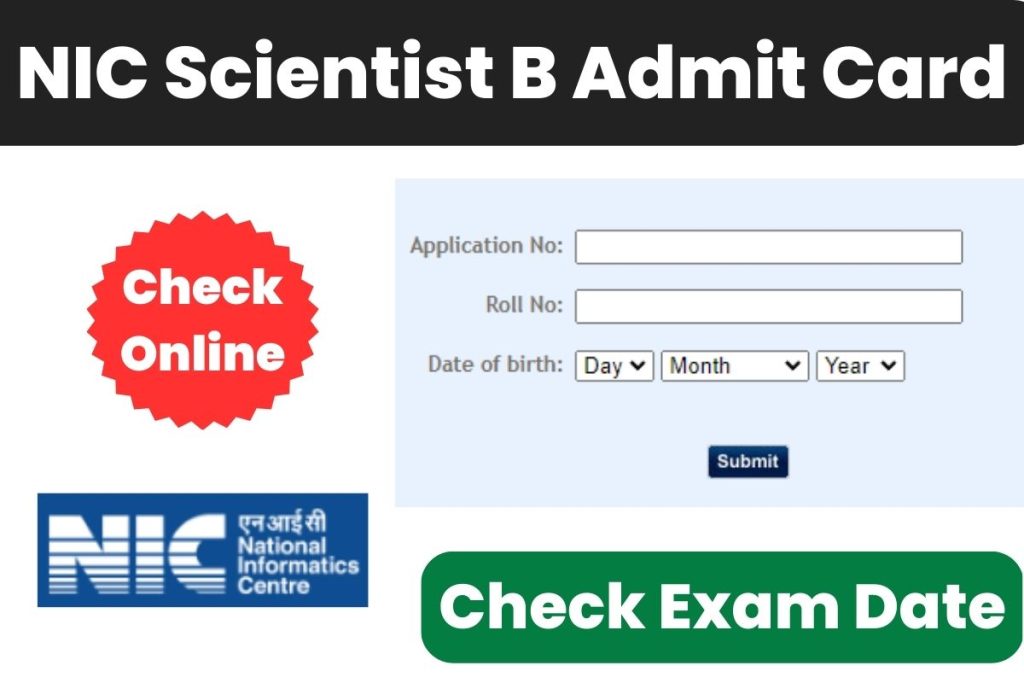 NIC Scientist B Admit Card