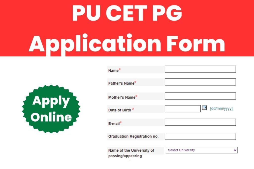 PU CET PG Application Form