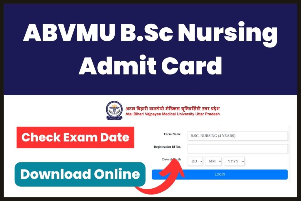 ABVMU B.Sc Nursing Admit Card 2023