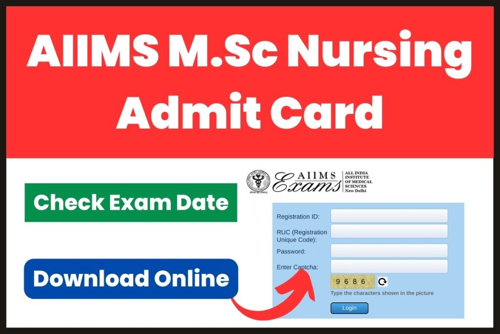 AIIMS M.Sc Nursing Admit Card 2023
