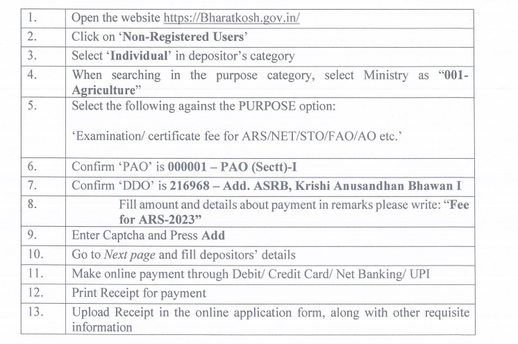 ASRB Application Fee Payment Process