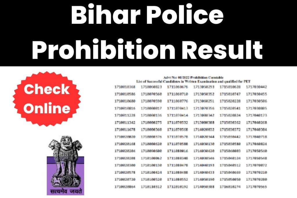 Bihar Police Prohibition Result