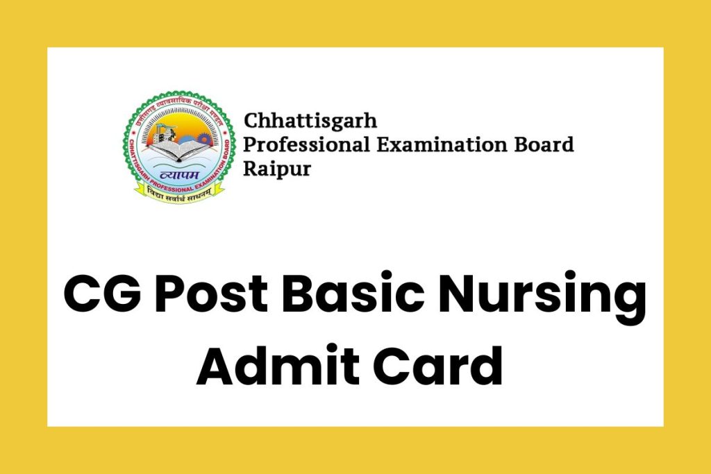 CG Post Basic Nursing Admit Card
