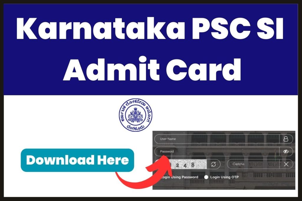 Karnataka PSC SI Admit Card 2023