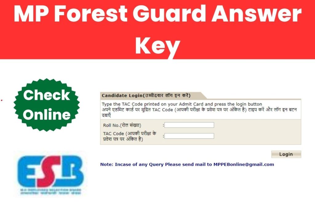 MP Forest Guard Answer Key