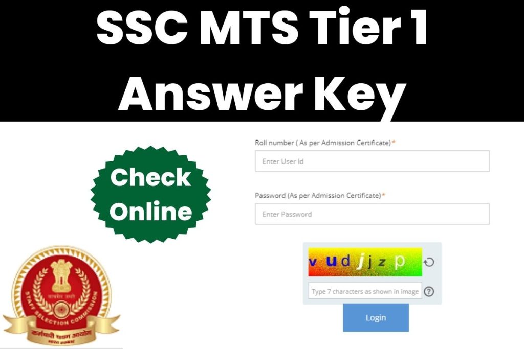 SSC MTS Tier 1 Answer Key