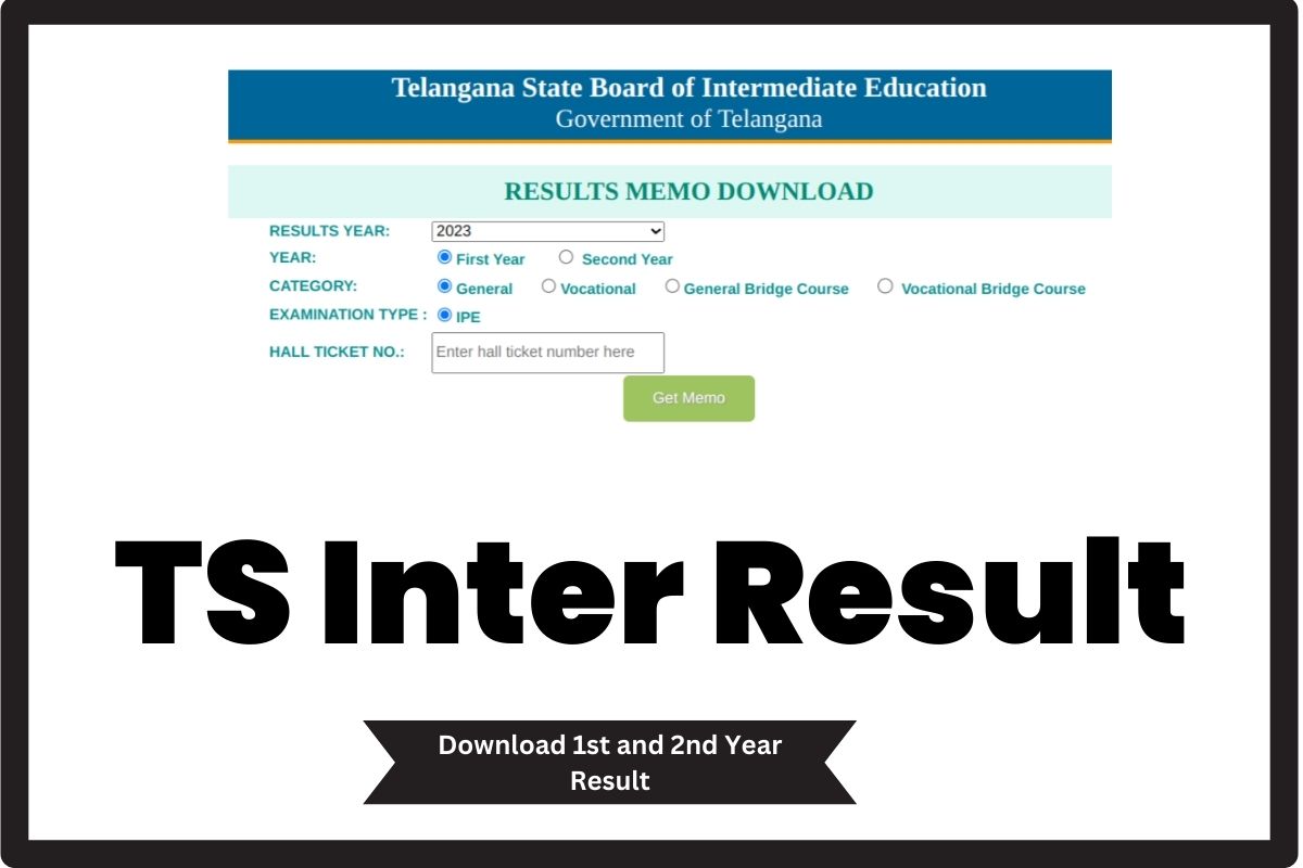 TS Inter 1st and 2nd Year Result 2023 (Out); Manabadi tsbie.cgg.gov.In