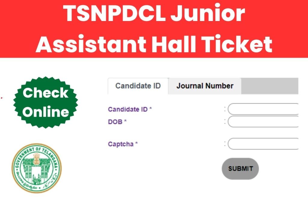 TSNPDCL Junior Assistant Hall Ticket