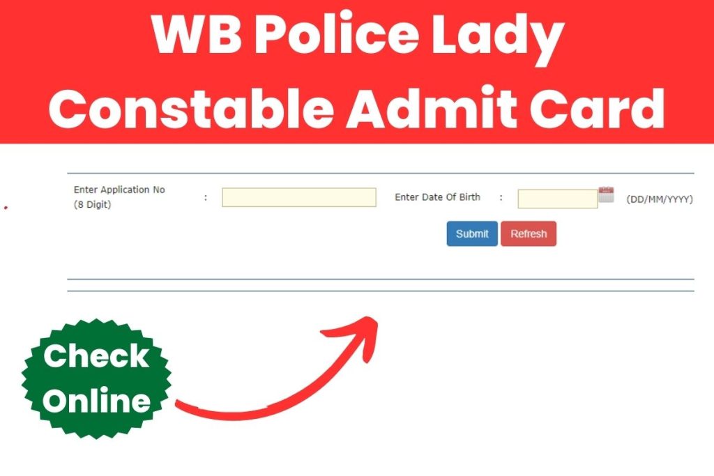 WB Police Lady Constable Admit Card