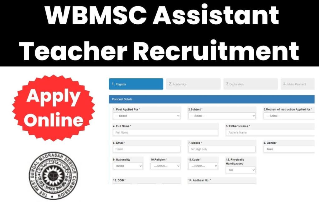 WBMSC Assistant Teacher Recruitment