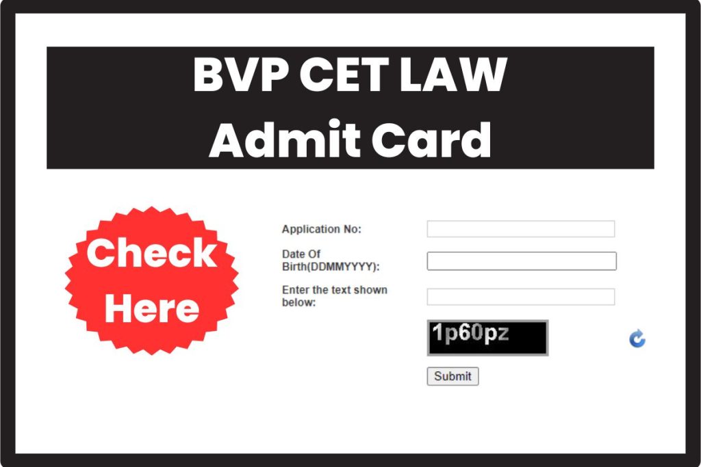 BVP CET LAW Admit Card