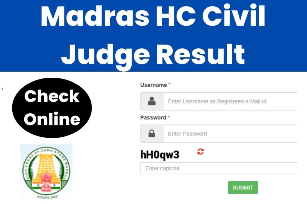 Madras HC Civil Judge Result