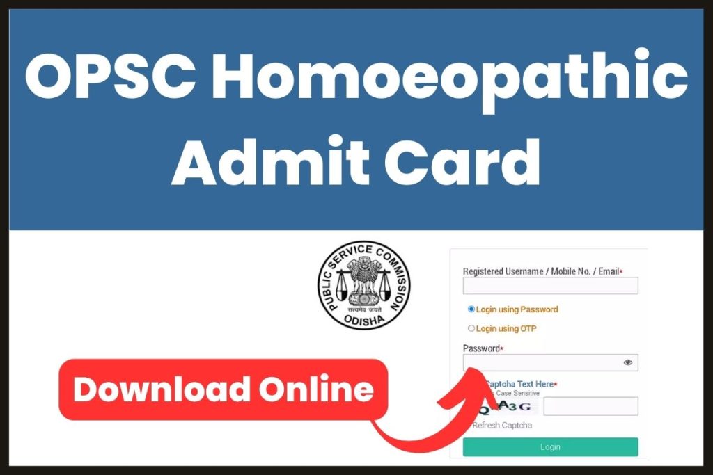 OPSC Homoeopathic Admit Card 2023