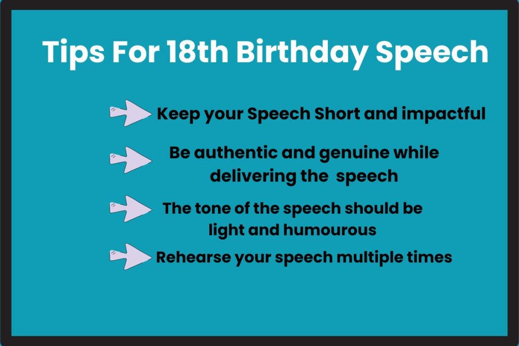 how to write an 18th birthday speech