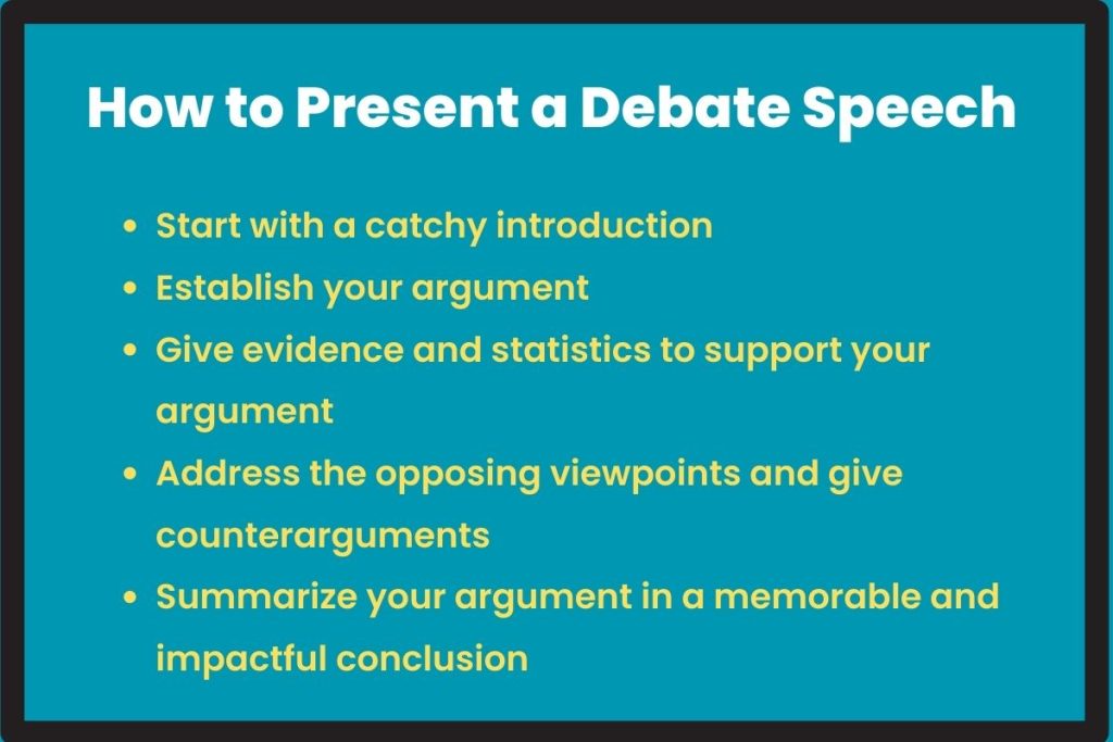 How to Present a Debate Speech