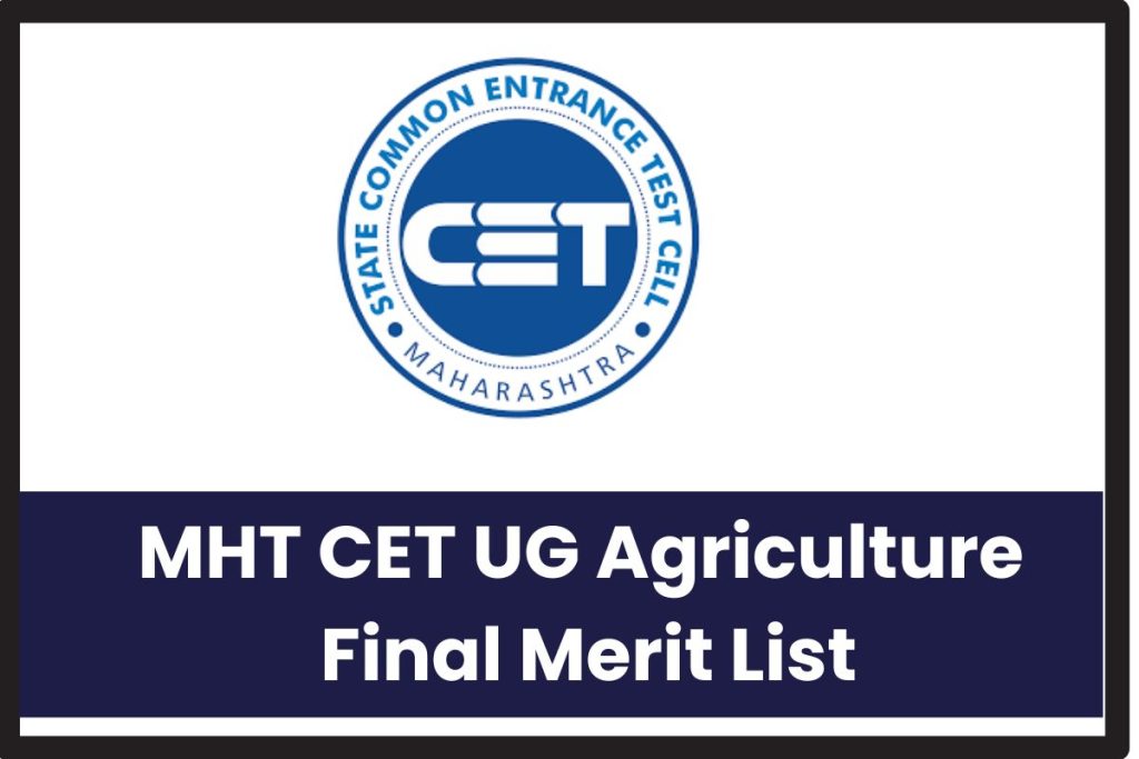 MHT CET UG Agriculture Final Merit List