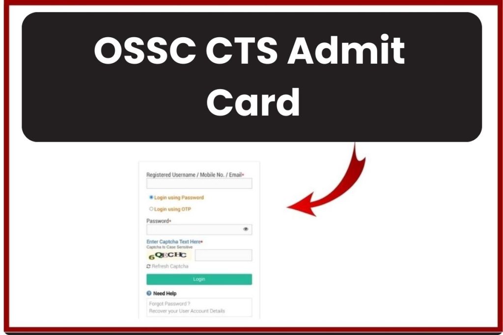 OSSC CTS Mains Admit Card