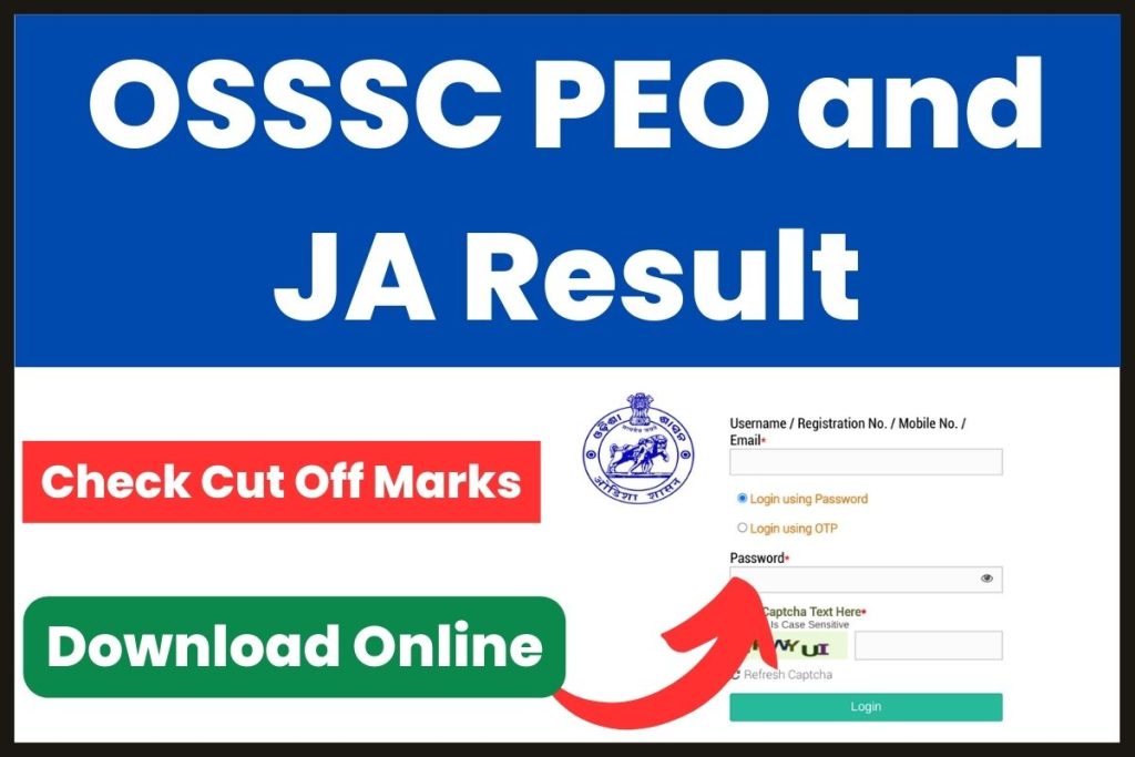 OSSSC PEO and JA Result 2023