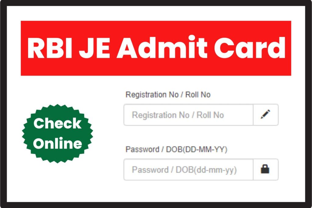 RBI JE Admit Card
