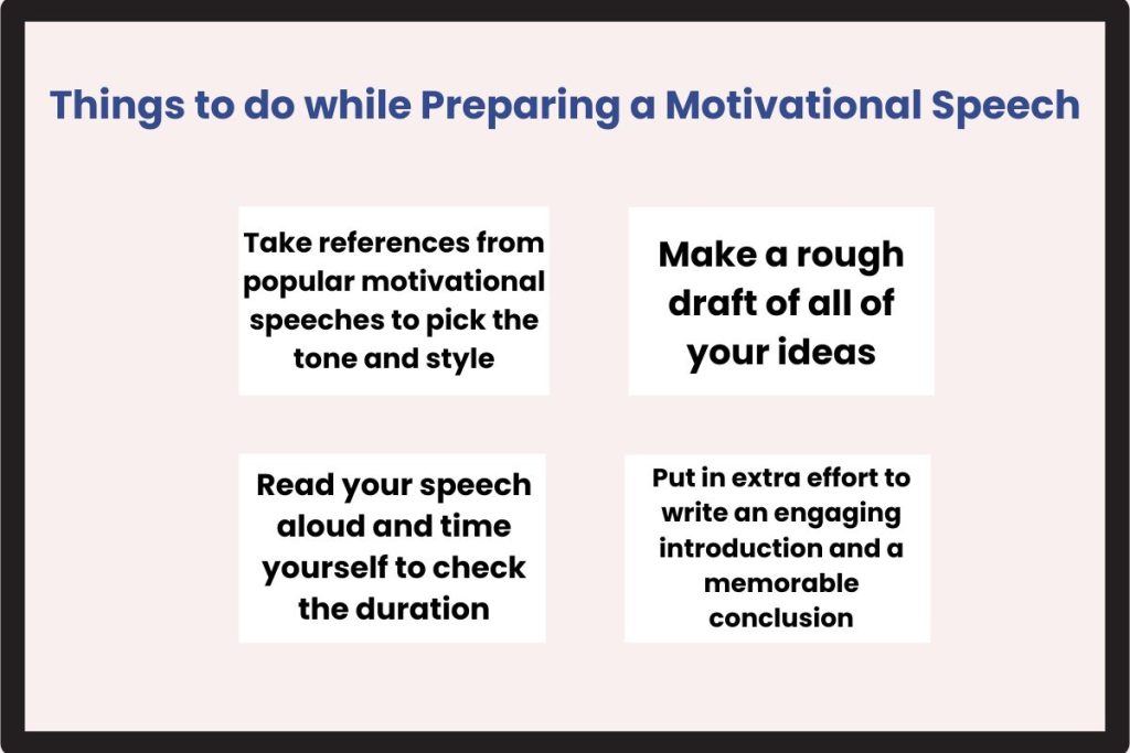 Things to do while Preparing a Motivational Speech