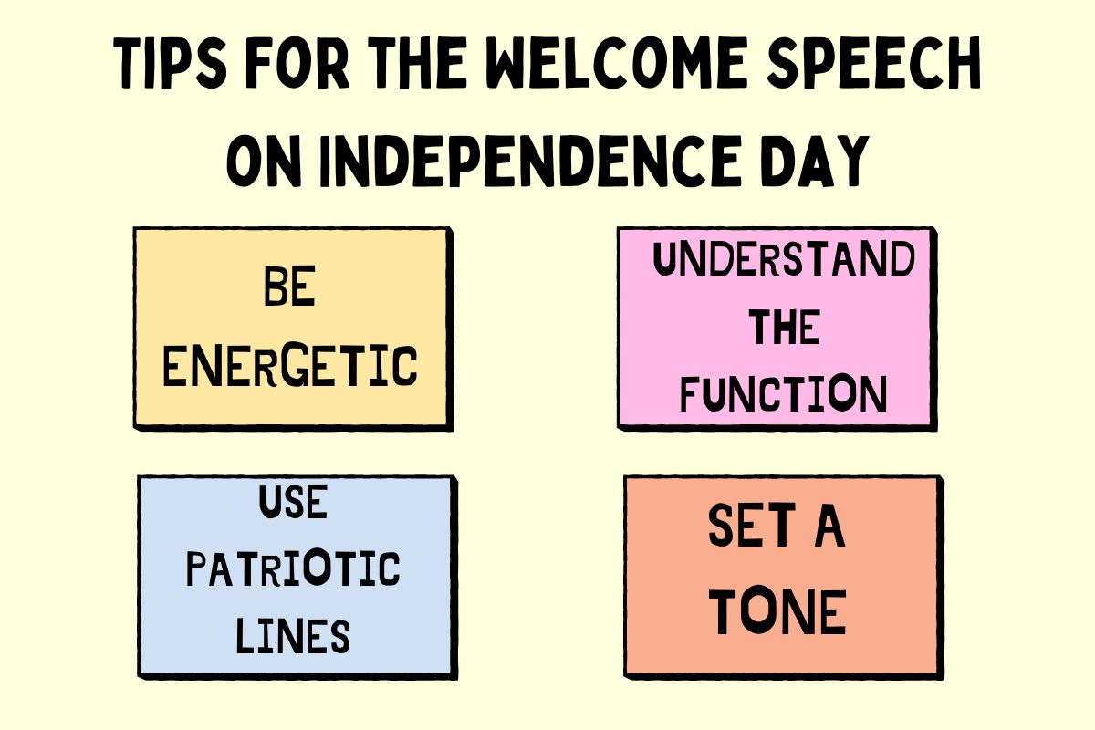 welcome speech sample for independence day in school