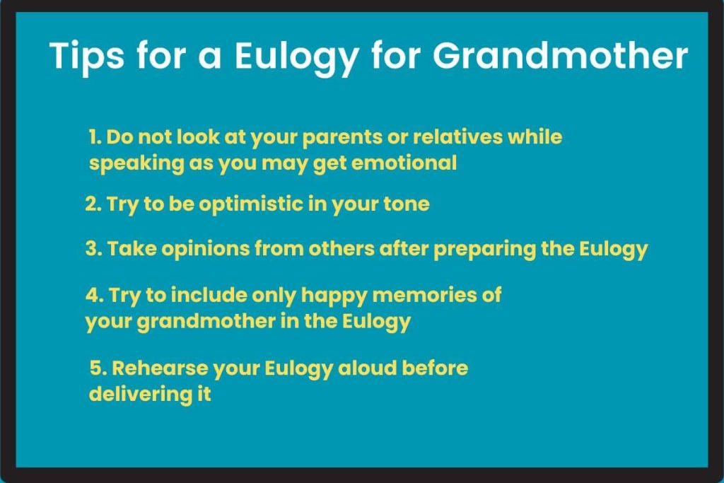 Tips for a Eulogy for Grandmother
