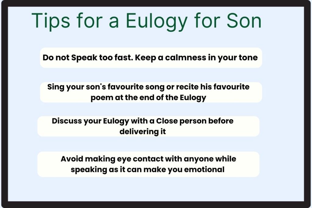 Tips for a Eulogy for Son