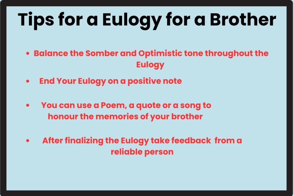 Tips for a Eulogy for a Brother