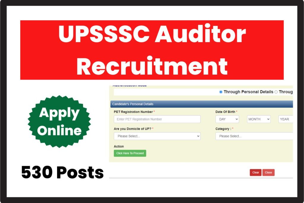 UPSSSC Auditor Recruitment
