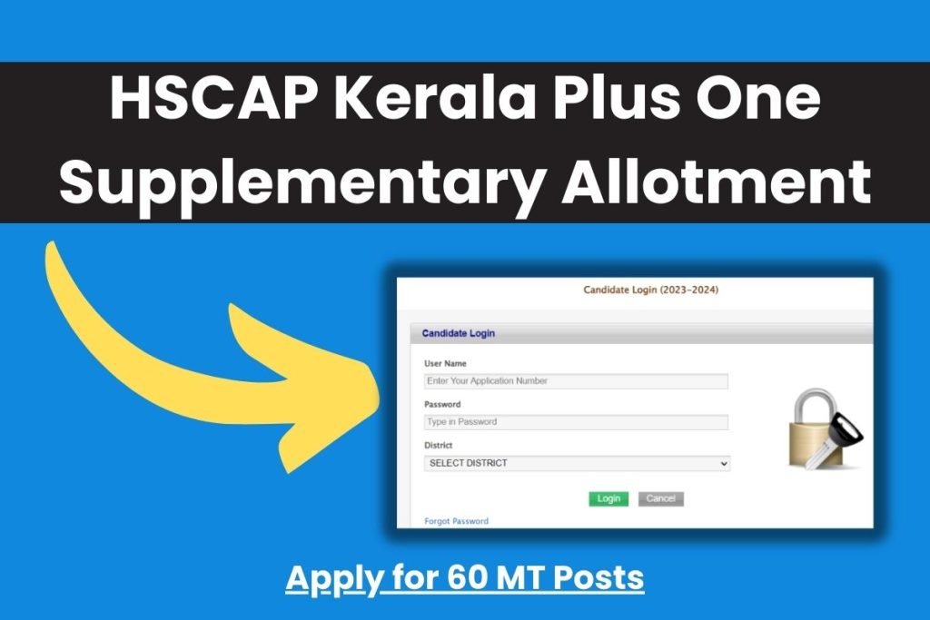 Kerala Plus One Third Supplementary Allotment