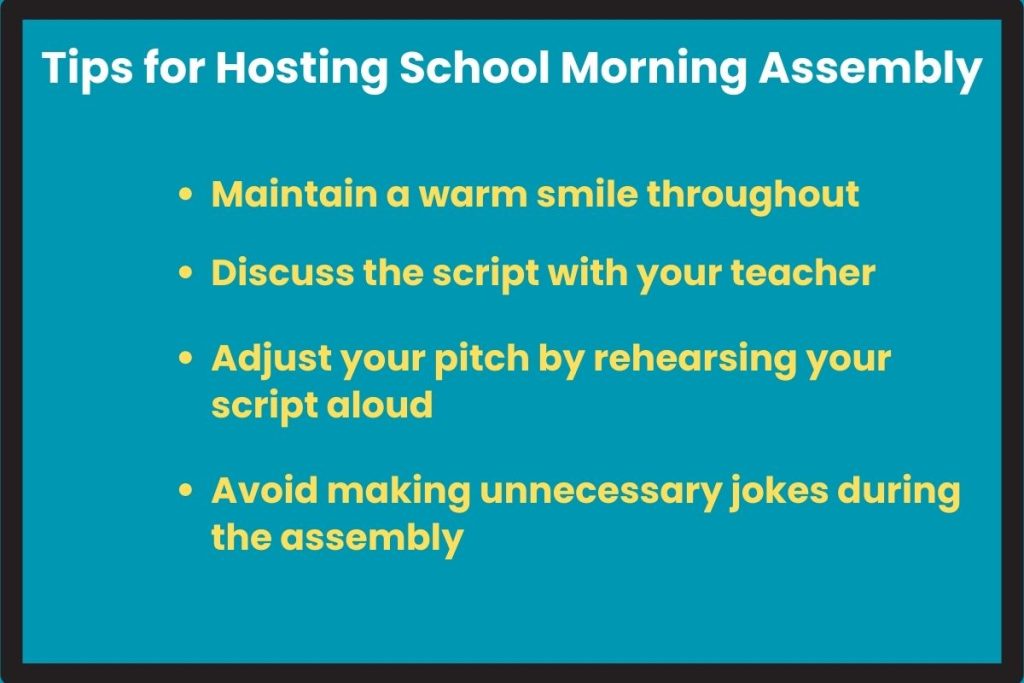 Best Anchoring Script For School Assembly In English Daily Morning