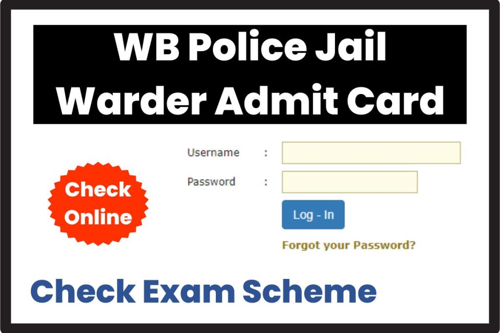 WB Police Jail Warder Admit Card