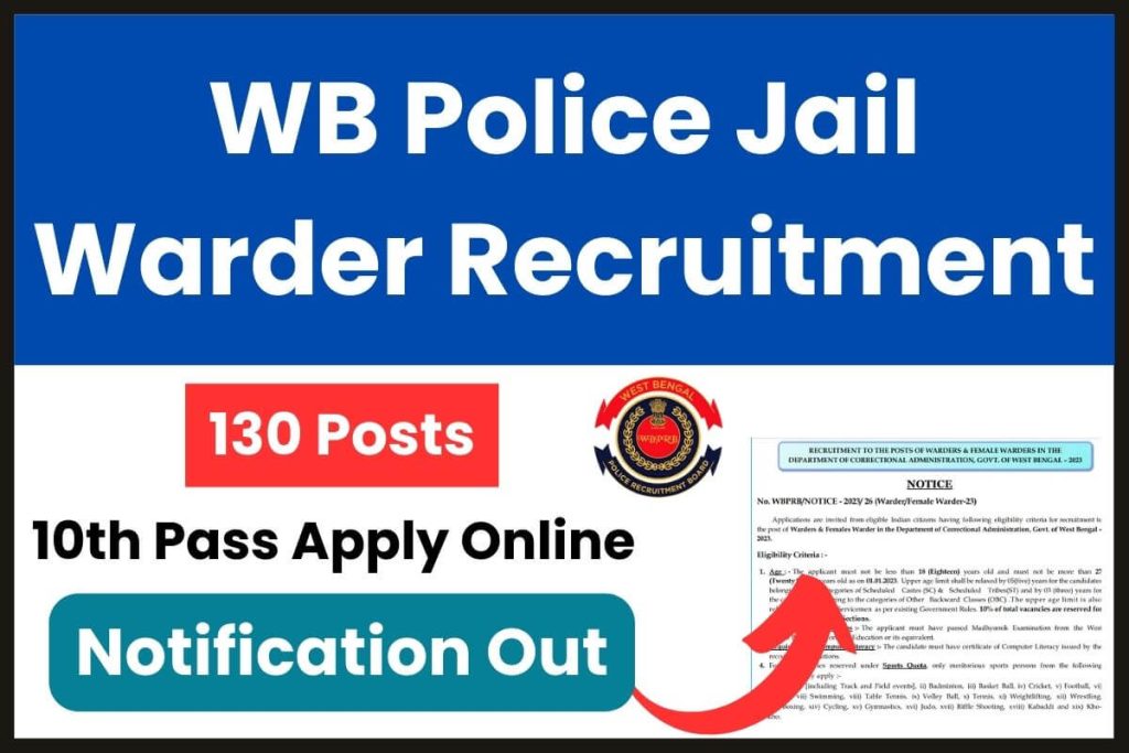 WB Police Jail Warder Recruitment 2023