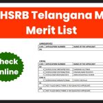 MHSRB Telangana MO Merit List
