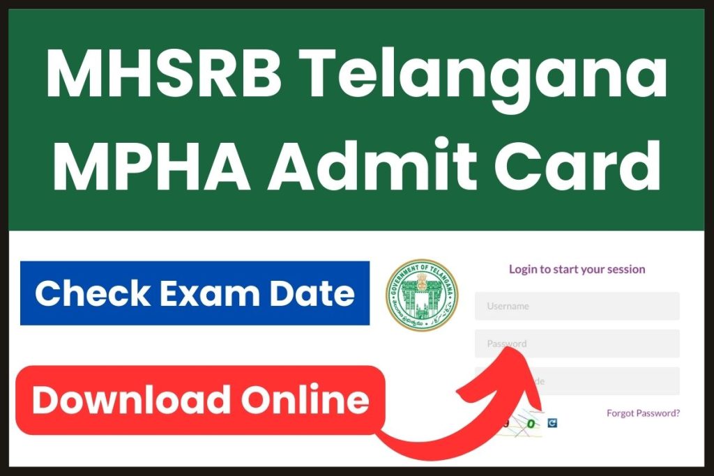 MHSRB Telangana MPHA Admit Card 2023