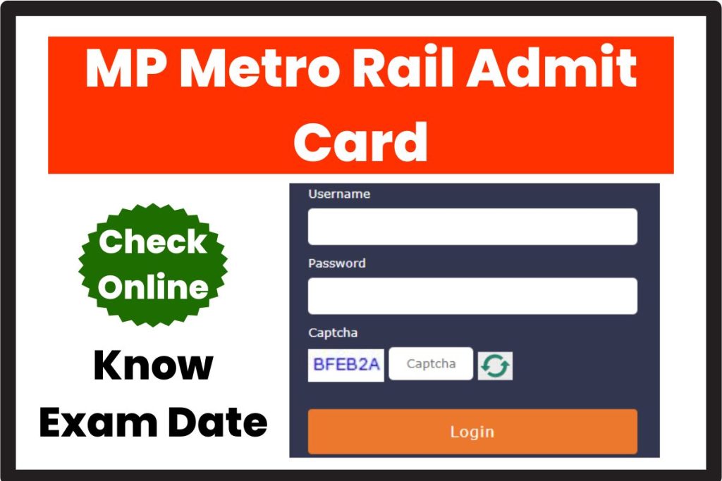 MP Metro Rail Admit Card