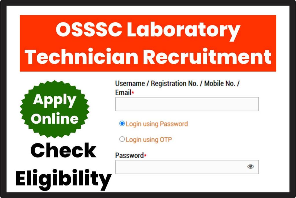 OSSSC Laboratory Technician Recruitment