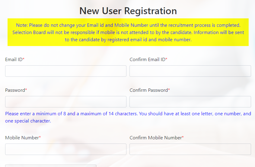Odisha Fireman Registration Form