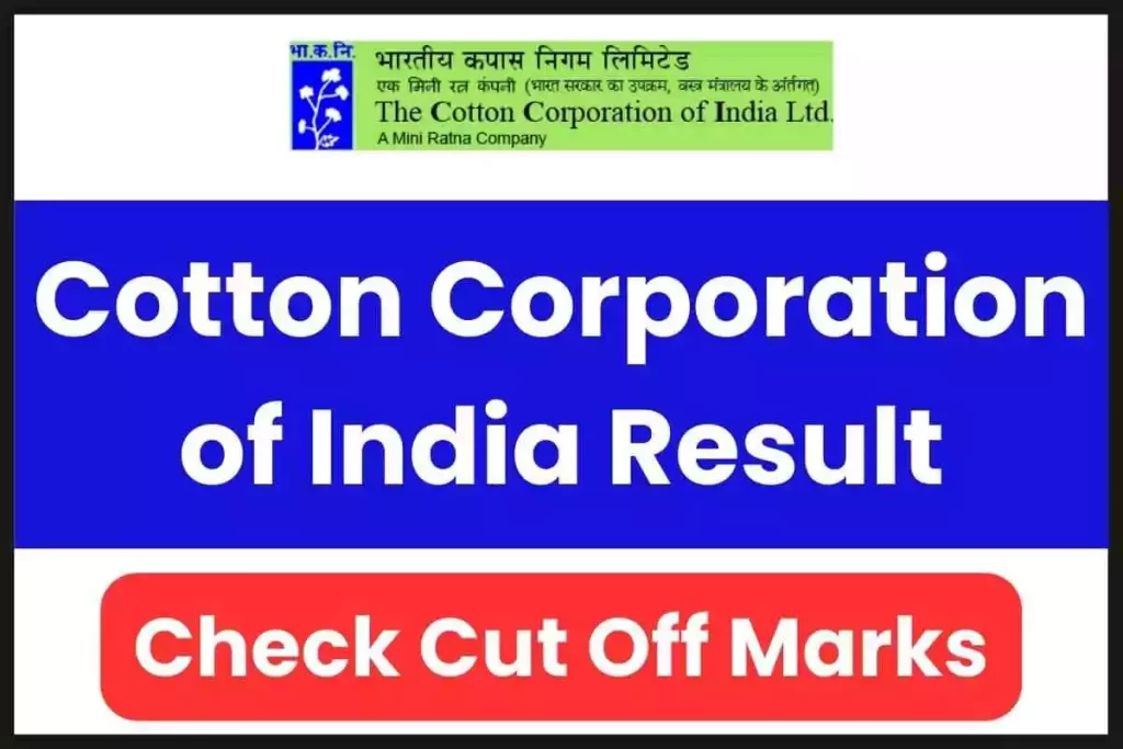 cotton corporation of India Result