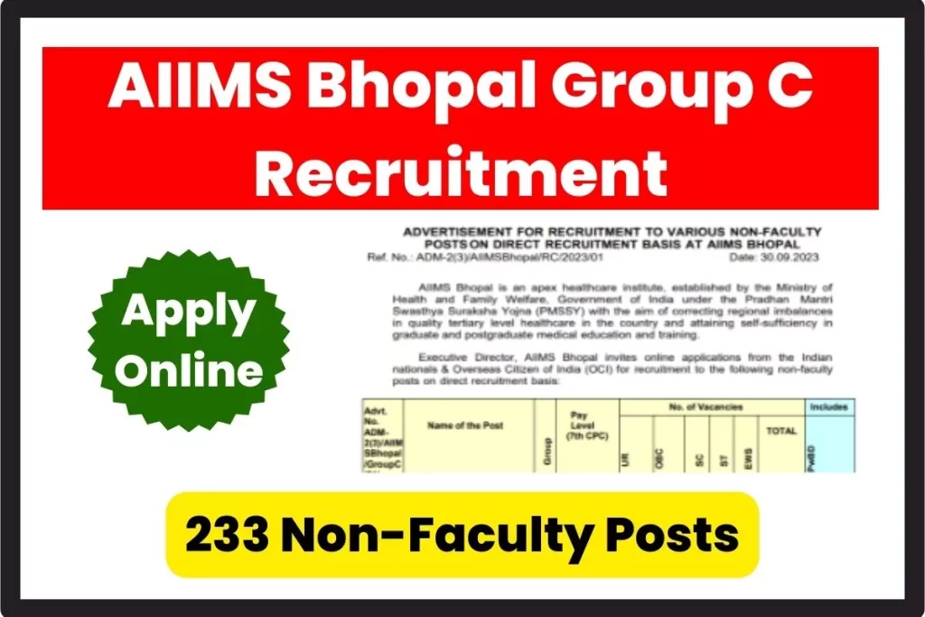AIIMS Bhopal Group C Recruitment