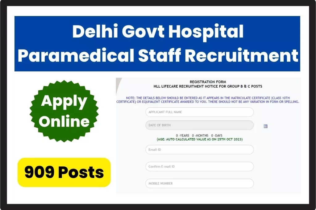 Delhi Govt Hospital Paramedical Staff Recruitment