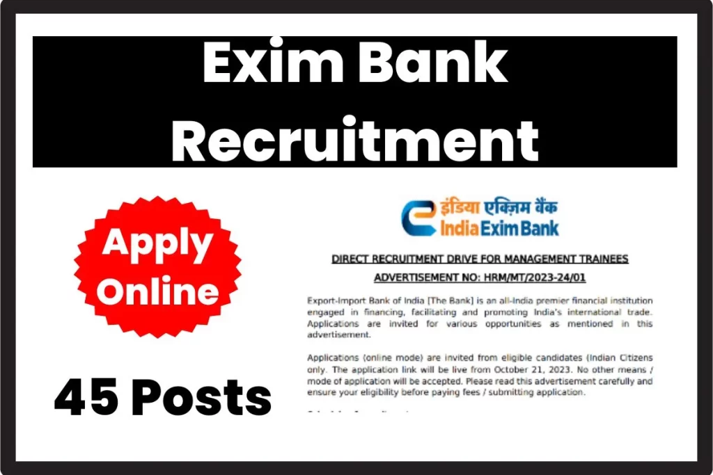 Exim Bank Recruitment