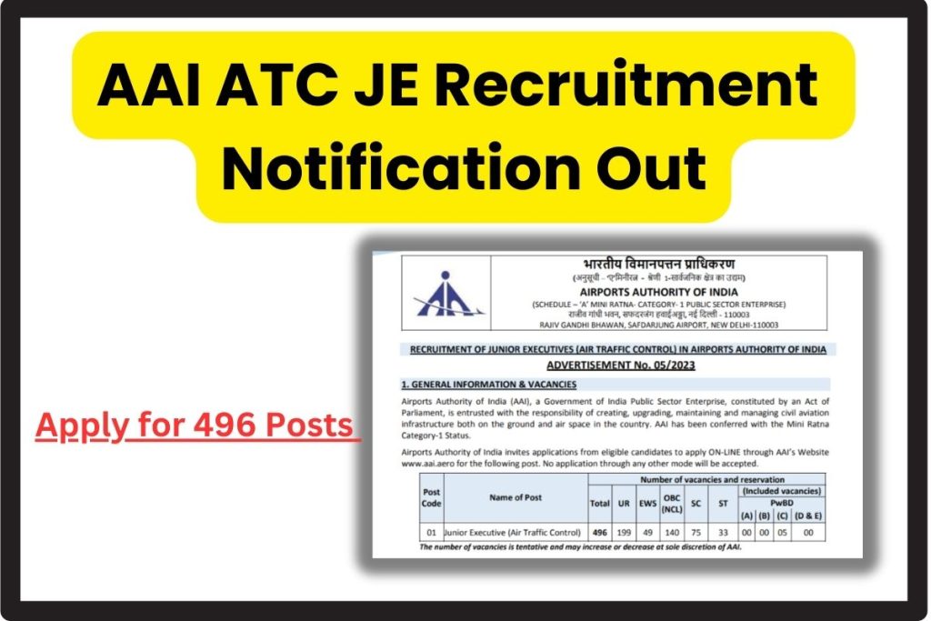 AAI ATC JE Recruitment 2023