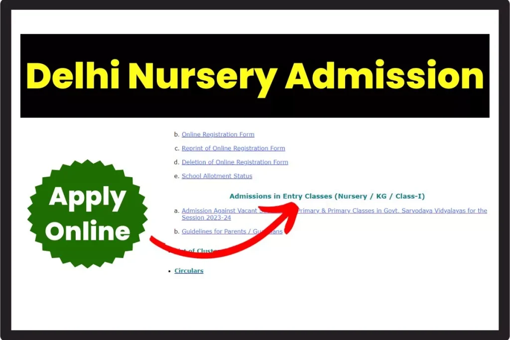 Delhi Nursery Admission