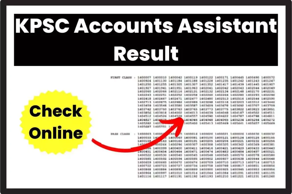 KPSC Accounts Assistant Result