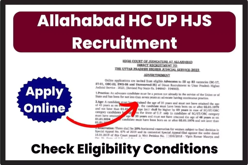 Allahabad HC UP HJS Recruitment