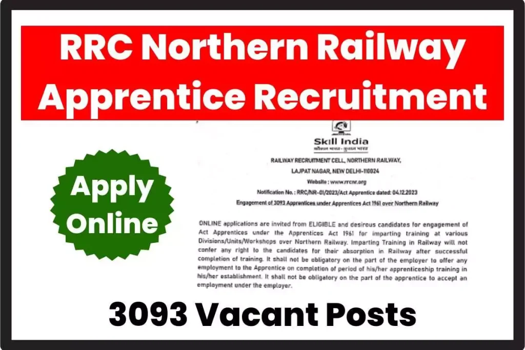 RRC Northern Railway Apprentice Recruitment