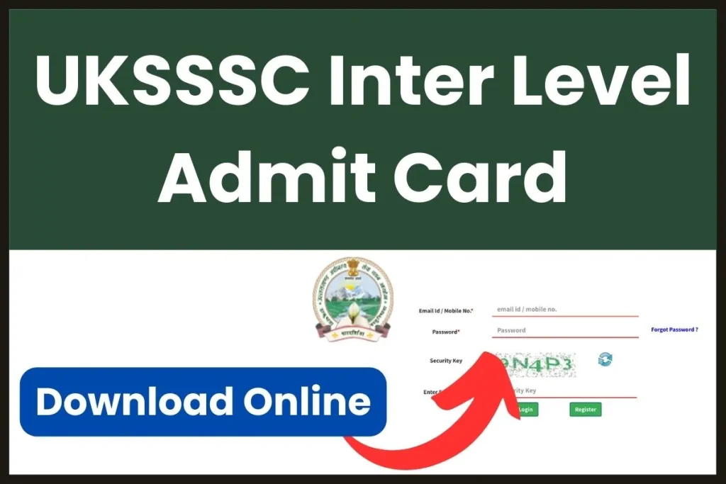 UKSSSC Inter Level Admit Card